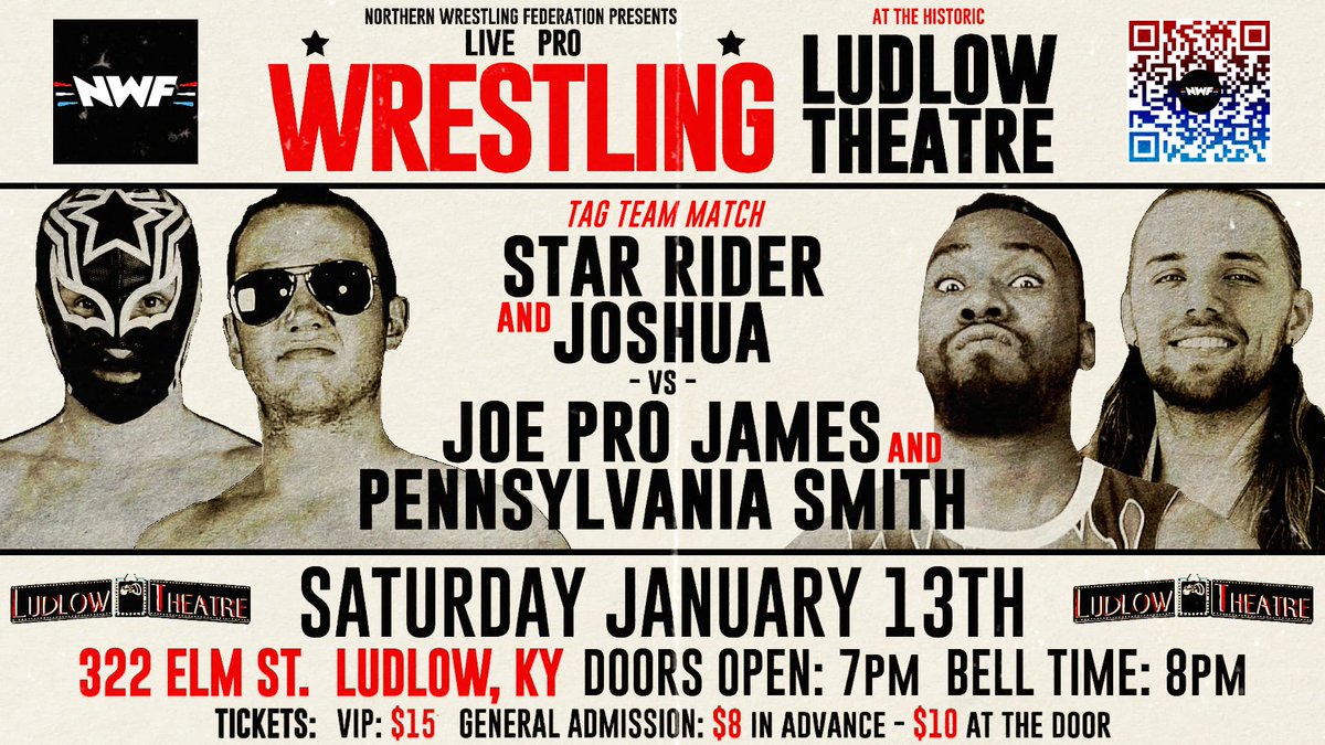 this is where I will be tomorrow.
sipping beers in a corner by myself at <a href="/nwfwrestling/">NWF Wrestling</a>, like god intended.