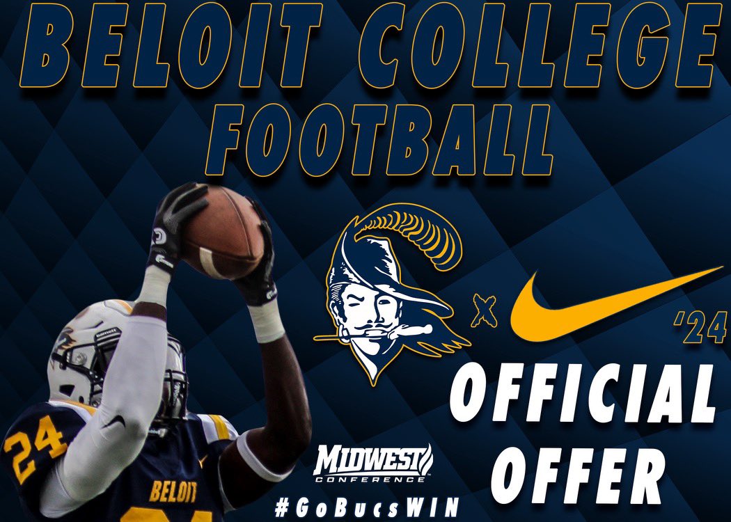 #AGTG After a great conversation with @CoachWillStrong I’m blessed to receive a offer at @BeloitBucsFB