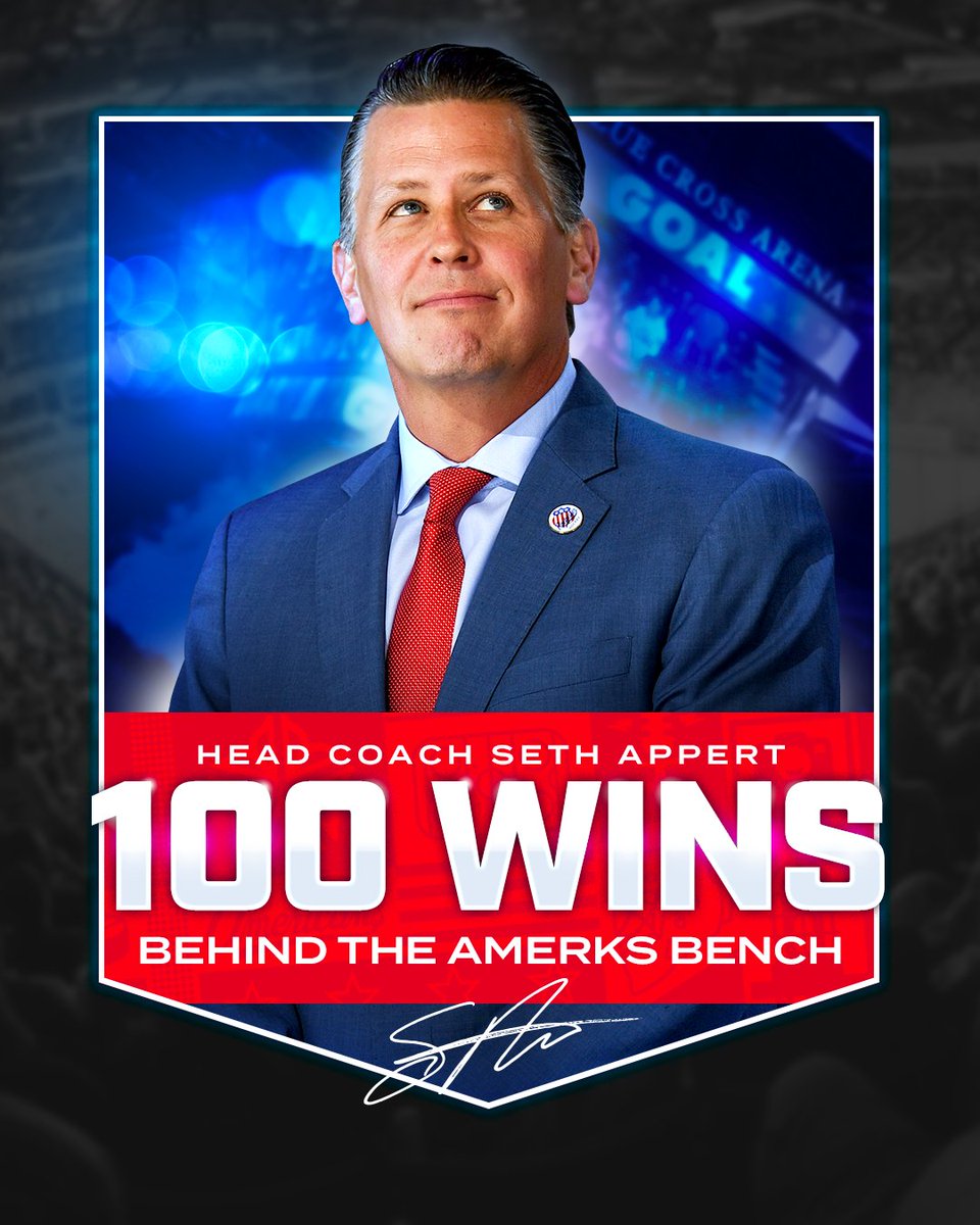 AmerksHockey's tweet image. 💯 FOR APPS!

Congratulations to head coach Seth Appert, who hit the century mark with tonight's win 🫡