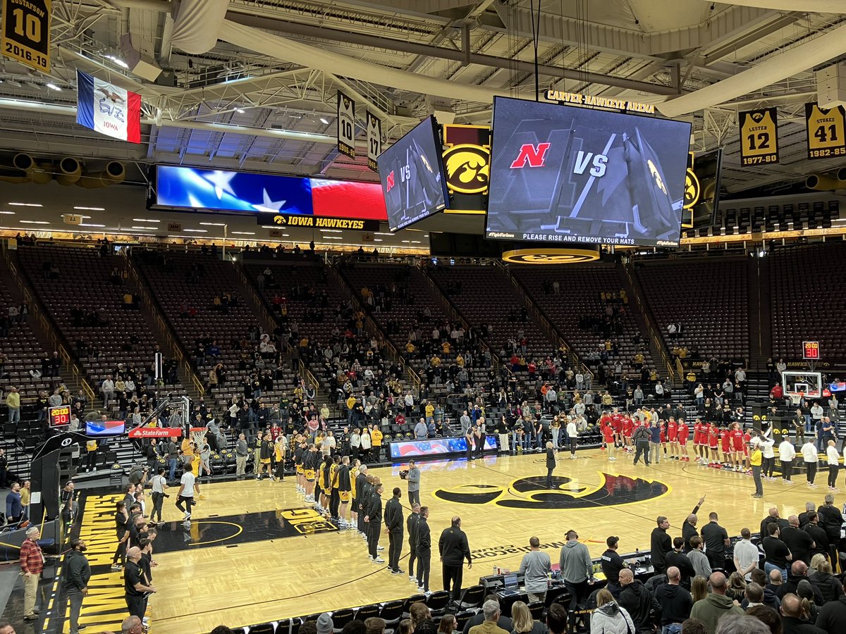 JSteppe1's tweet photo. The crowd (who braved the blizzard) ahead of the anthem and lineups https://t.co/5VC3ByVr9v