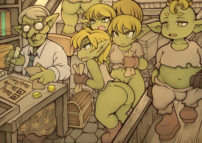 緑の生き物社会にオスが居るのかどうか気になってる人もいるみたいだけどいつも2枚目みたいに画面から見切れてるだけでちゃんといるよ あとこれは賃上げ交渉をする緑の生き物たちの過去絵 