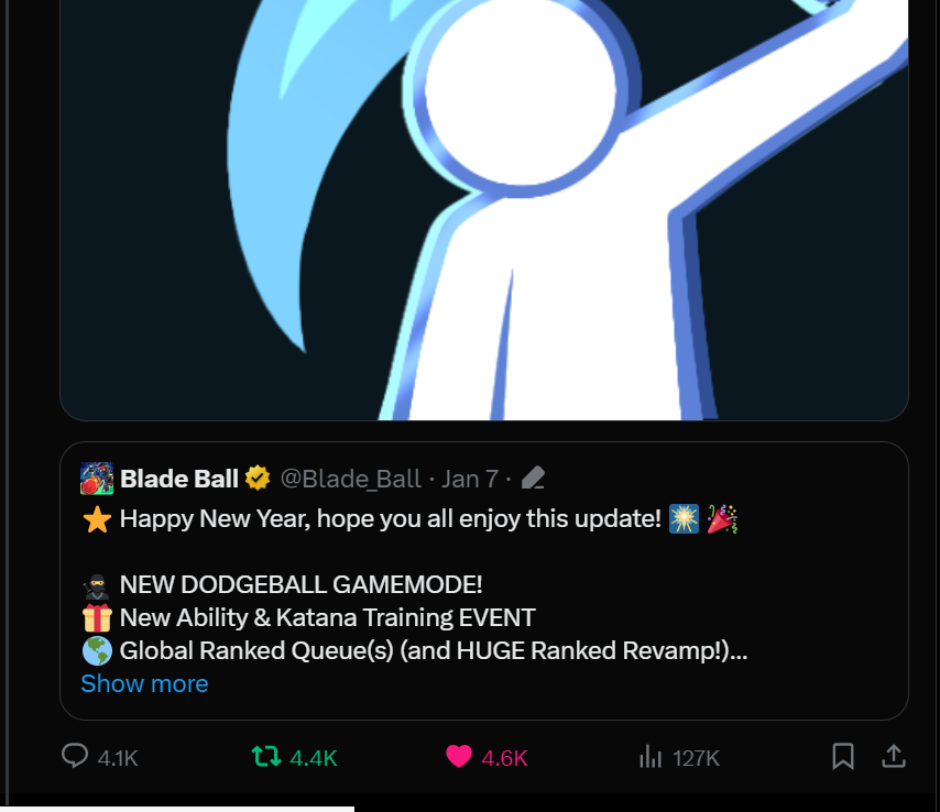 LigStear's tweet photo. @Blade_Ball Did the following steps👍 Hope I get chosen and Good luck on the people who are competing in this   Username: LigStear https://t.co/Cs0HPk25a4