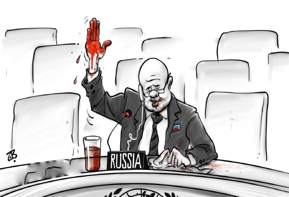 The sanctimonious putin’s envoy in the Security Council is the embodiment of a hypocrite when he preaches about violations of the UN charter and bombings, while Russian missiles and artillery raise Ukrainian towns to the ground … @pass_blue