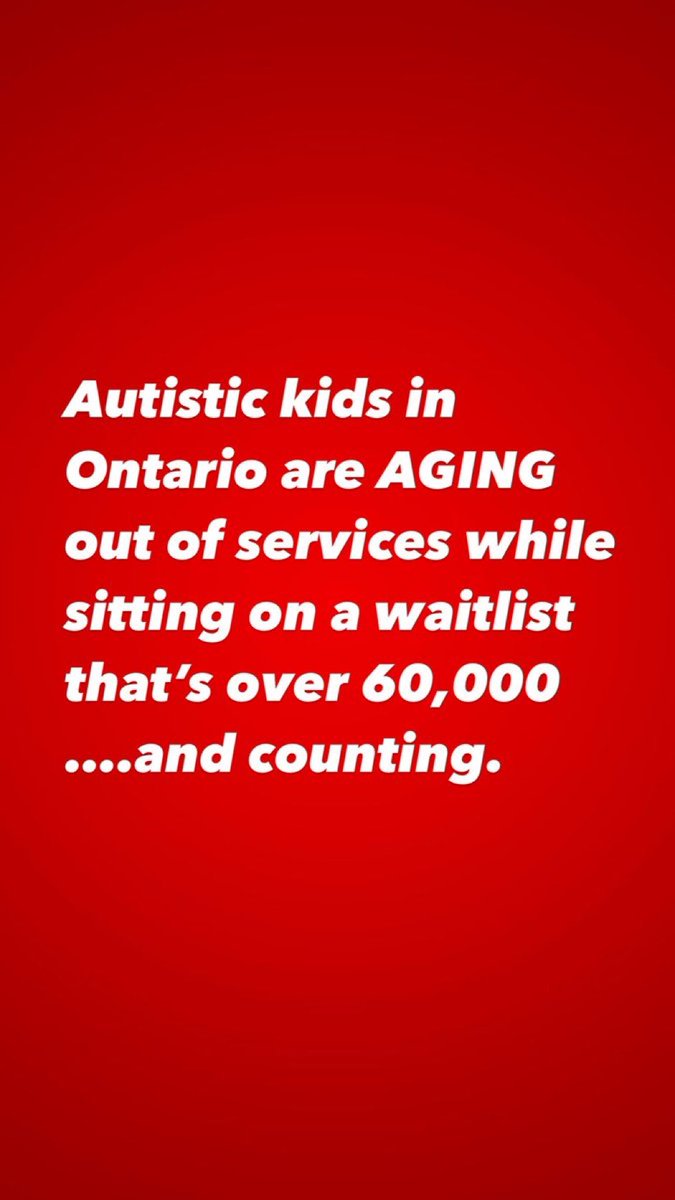 Aging out. 
Aging out of life-changing, life-saving therapies.
Age brackets for disabled children to receive services. 
<a href="/fordnation/">Doug Ford</a> <a href="/MichaelParsa/">Michael Parsa</a> #60kIsNotOk #OnPoli #AutismIsLifelong