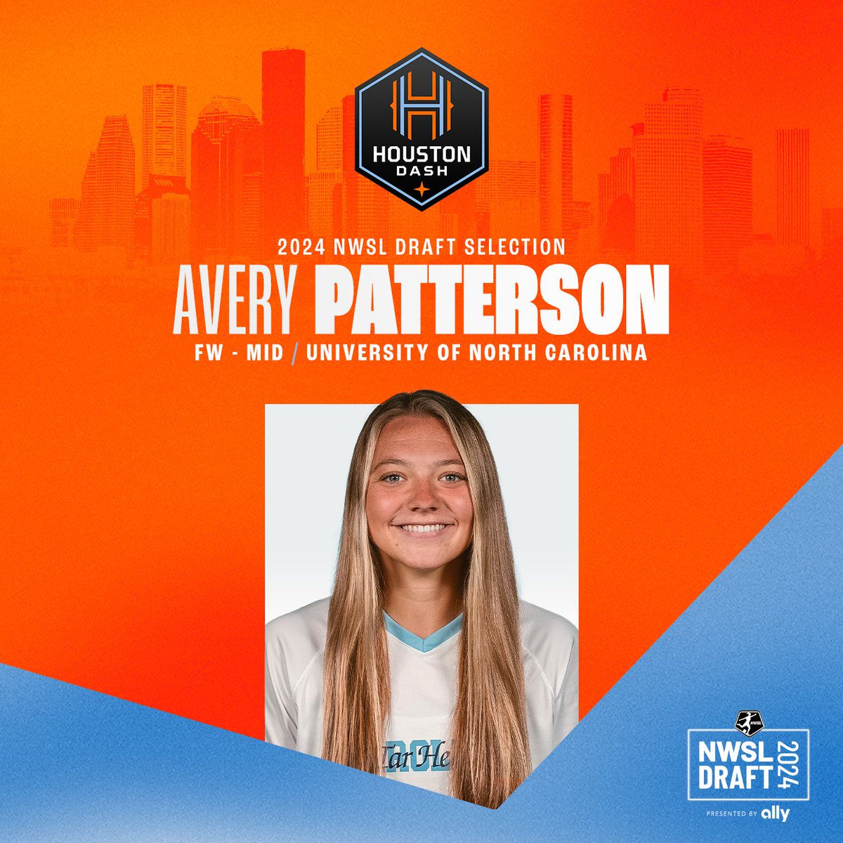 With the 19th pick in the 2024 NWSL Draft, we select Avery Patterson

Welcome to Houston!

#HoldItDown