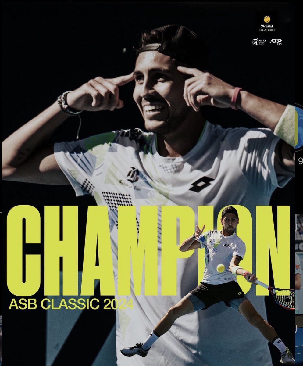 TeamChile_COCH's tweet photo. 😭😭😭 ALEEEEEEEE 😭😭😭

🤩🤩🤩 ¡CAMPEÓN! 🤩🤩🤩

Alejandro Tabilo 🇨🇱 derrotó 6-2 y 7-5 a Taro Daniel 🇯🇵 y se quedó CON EL TÍTULO EN EL ATP 250 DE AUCKLAND 🇳🇿, su primera corona 👑 en el circuito 🎾.

¡GIGANTE! 🥹🥹

#VamosTeamChile 🇨🇱 https://t.co/XlNfauqzZ6