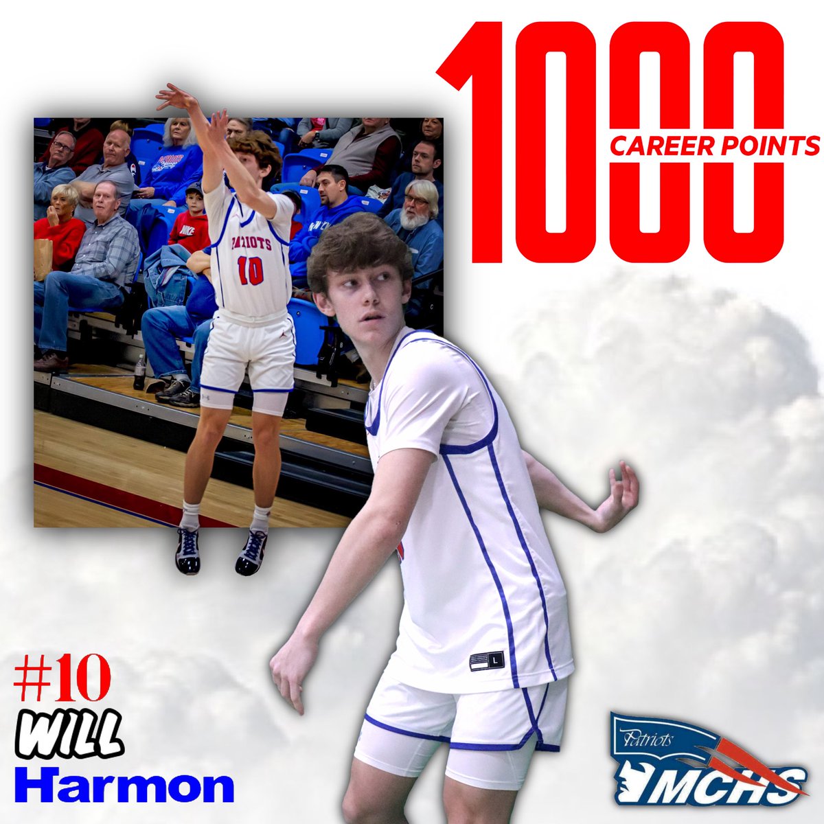 MassacBball's tweet photo. Congratulations to Will Harmon on reaching 1,000 career points! Will becomes the 14th player in school history to reach 1,000 career points! https://t.co/FPVql6JKuL