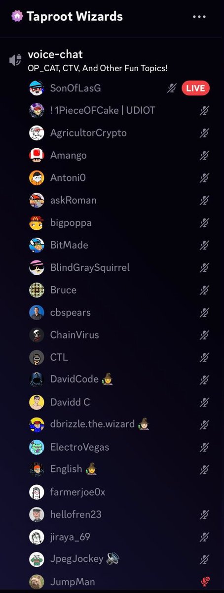 Sonoflasg's tweet image. Amazing community hangout with @RomanCCLVI @rot13maxi and @Dr_DAO_ in the @TaprootWizards Discord server 🙌🏾

Hugely grateful to you for making the time. Shoutout to @EnglishNFTea too for your support 🙏🏾

We got to go deep and talk about: 

🧙🏾‍♂️#Covenants
🧙🏾‍♂️#CTV
🧙🏾‍♂️#BIPs
🧙🏾‍♂️#OP_CAT
🧙🏾…