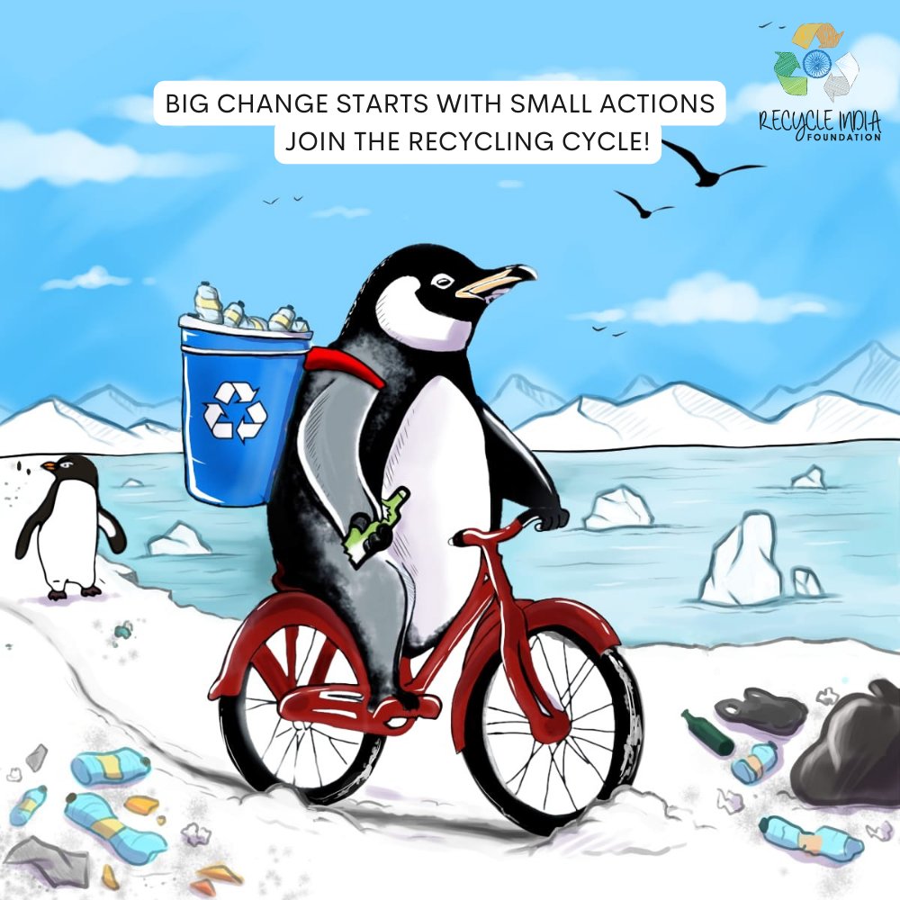 recycleindia's tweet photo. Saddle up for #Recycling: Let's carry the load for a cleaner planet! Let's take responsibility, make #sustainable choices, and champion recycling for the sake of our #environment and its incredible inhabitants. ♻️
#RecycleIndia #RecycleForNature #ProtectOurPlanet https://t.co/Ilt9EGd7kO