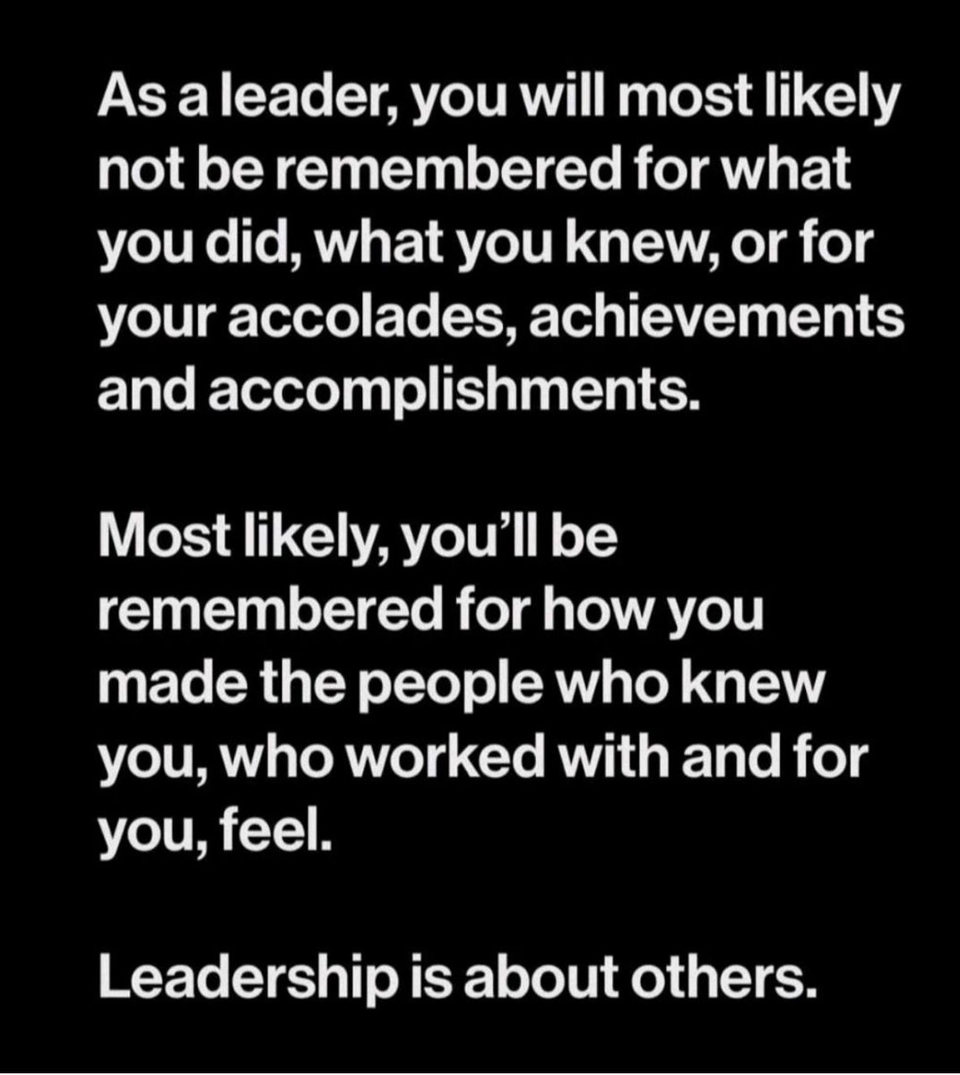 Leadership is about others! How will people remember your impact? #LeadershipMatters #leaders