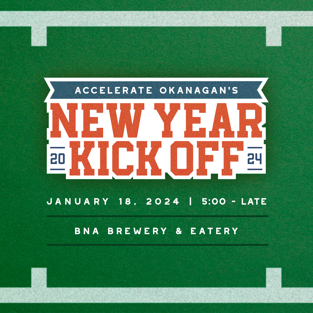 Accelerate Okanagan's New Year Kick-Off is back with a game-day-inspired celebration! If you are a job seeker, a newcomer to the Okanagan tech industry or looking to build a professional network and make new connections, get tickets 👇🏼 we-bc.ca/event/new-year…