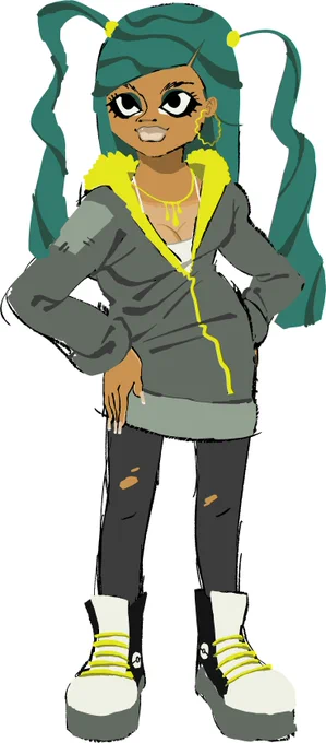 alolan grimer gyaru gijinka 