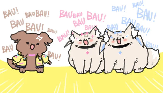 (*^▽^*) BAU!BAU!BAU!BAU!BAU!BAU!BAU!BAU!BAU!!!!!! #できたてころね #FWMCpix #FUWAMOCO