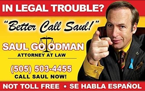 Everyone should carry a Saul Goodman business card. Repost. I'll send a few to some lucky followers.