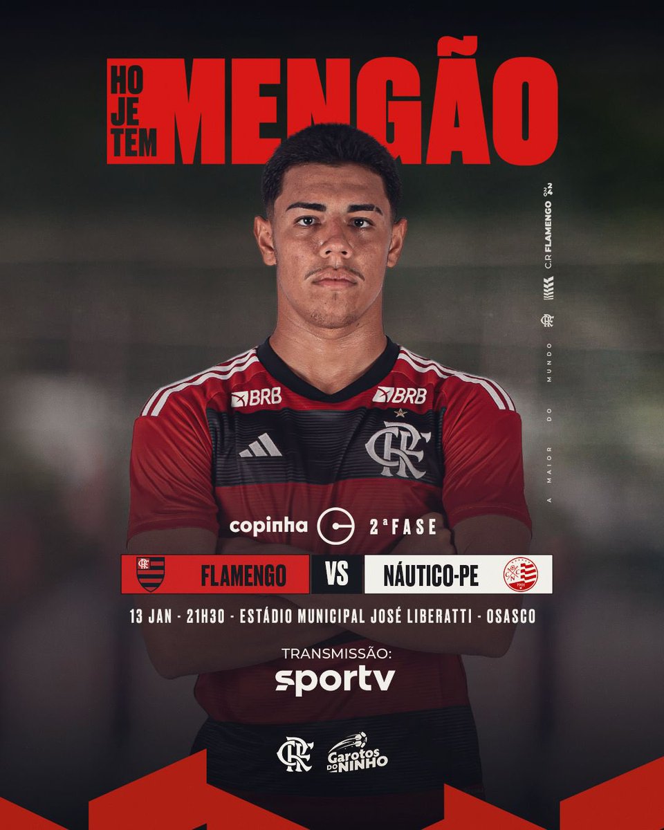 HOJE TEM MENGÃO!!! 🔴⚫️

Os #GarotosDoNinho enfrentam o Náutico-PE pelo mata-mata da Copinha, às 21h30 (horário de Brasília), em Osasco! A partida tem transmissão do SporTV. Pra cima, molecada!

#VamosFlamengo