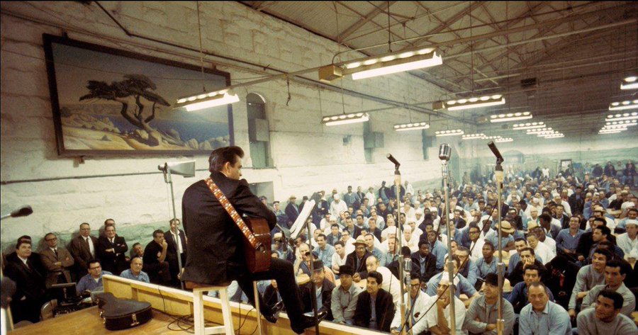 crockpics's tweet image. Johnny Cash recorded his famous performance at Folsom Prison, January 13, 1968