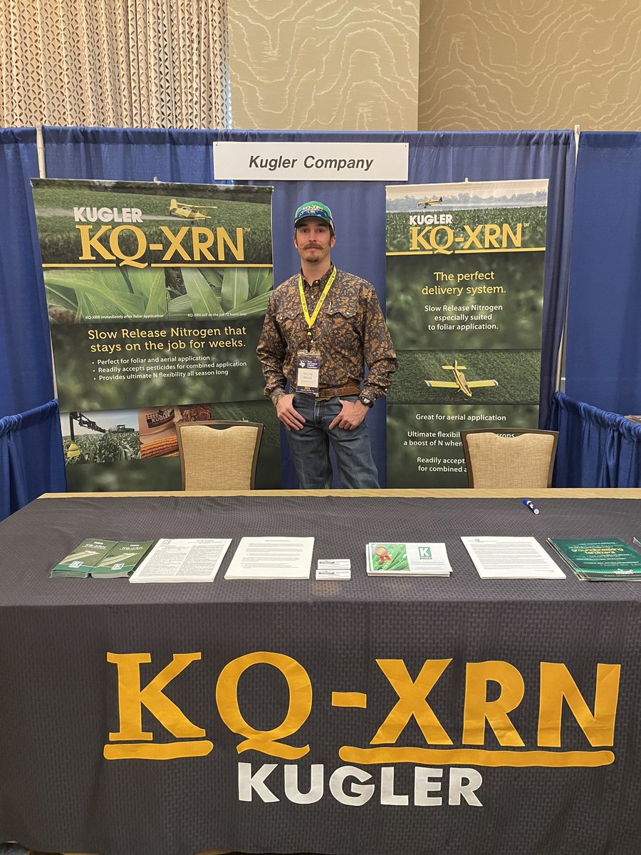 I was very honored to represent <a href="/kuglercompany/">Kugler Company</a> at the Texas Agricultural Aviation Association Conference this week in Corpus Christi promoting our KQ-XRN Slow Release Nitrogen that is now available in Texas! #Kugler #Texas