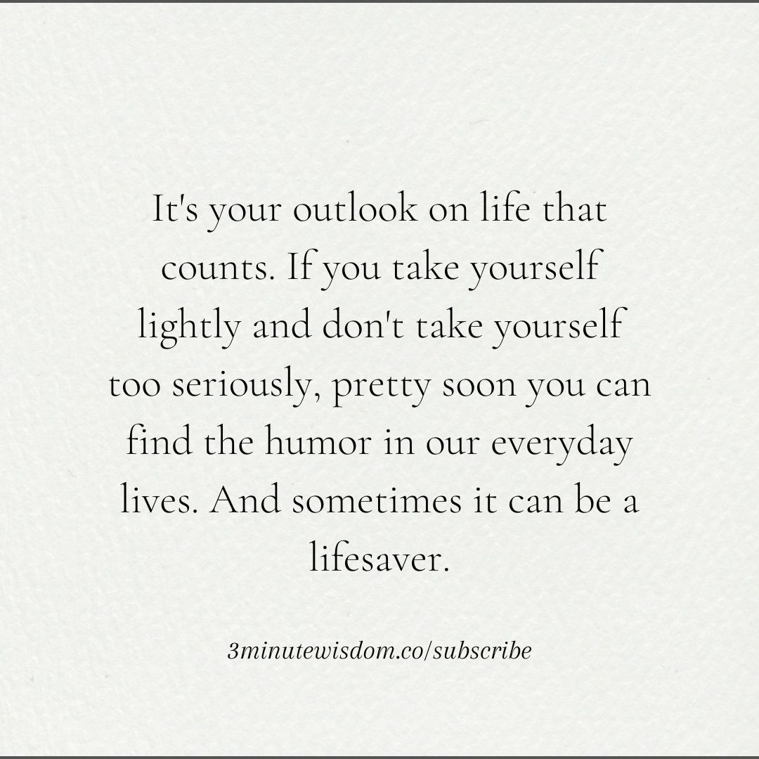 3minutewisdom's tweet photo. Embrace the light side of life with this gem from Betty White! 🌞 Remember, it's your perspective that shapes your world. Don't take yourself too seriously, find the humor hidden in everyday moments. It could be the lifesaver you never knew you needed! 😄 https://t.co/BHCNiYHyid