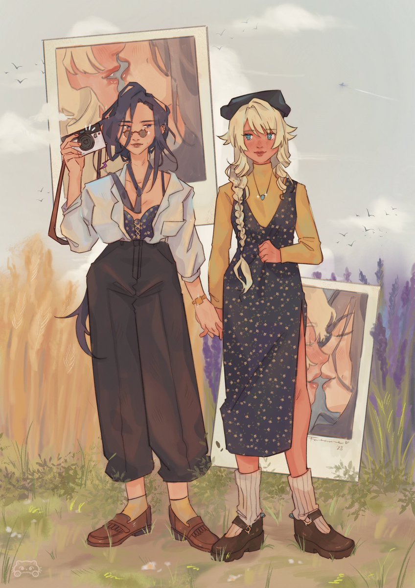 khukhoy's tweet image. 🌾 wheat field x lavender 🪻

#genshinimpact #clorinde #navia