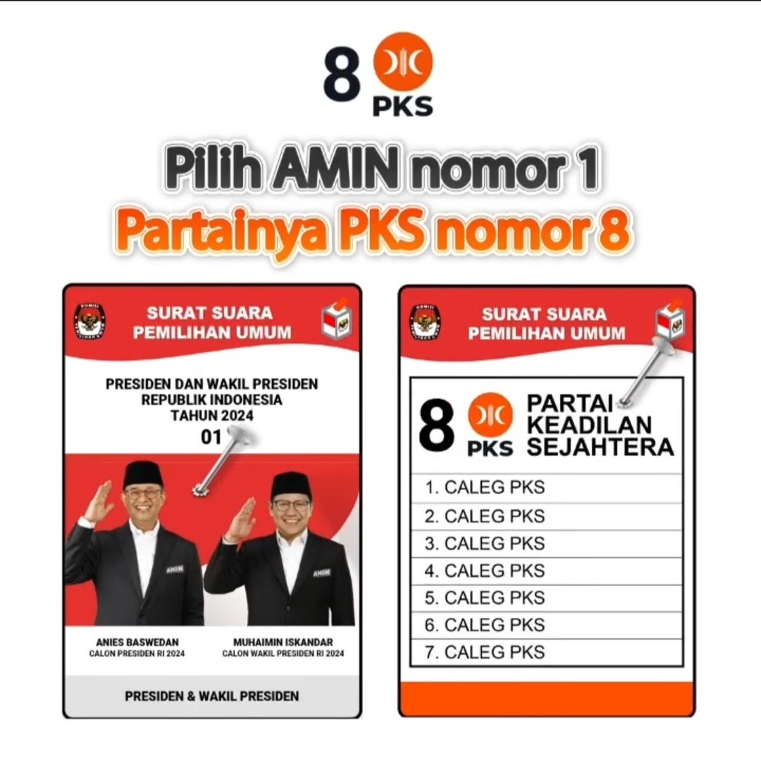 Jujur aku salut banget dgn partai <a href="/PKSejahtera/">DPP PKS</a>  ini, slalu konsisten bersama rakyat..slalu jadi penyeimbang wlopun itu berat.

Menolak UU CIPTAKER..
Dan yg ngk kalah penting " Mengusung Anies Baswedan Tanpa syarat.
Jgn lupa ya guys..!!!
AMIN 👉 01
PKS 👉 8