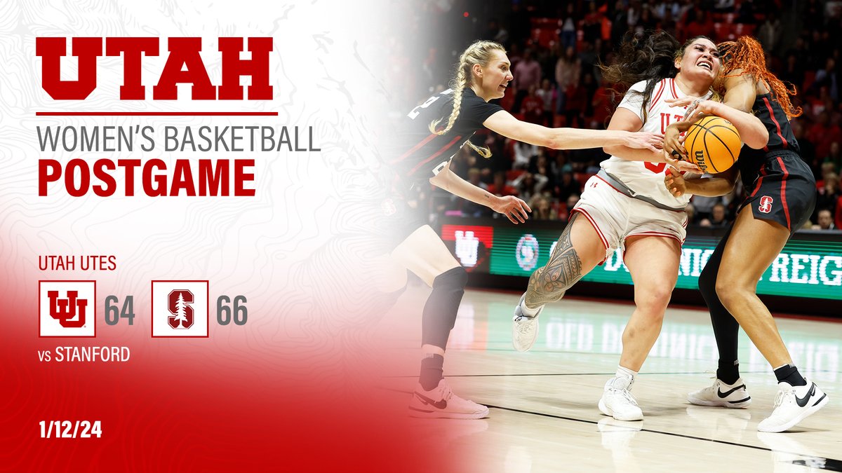 utahathletics's tweet photo. Utah 64 - Stanford 66

Postgame🎙️🎙️ https://t.co/v2YOjGfw02

@UtahWBB | #GoUtes https://t.co/SM0Ts6Yloi