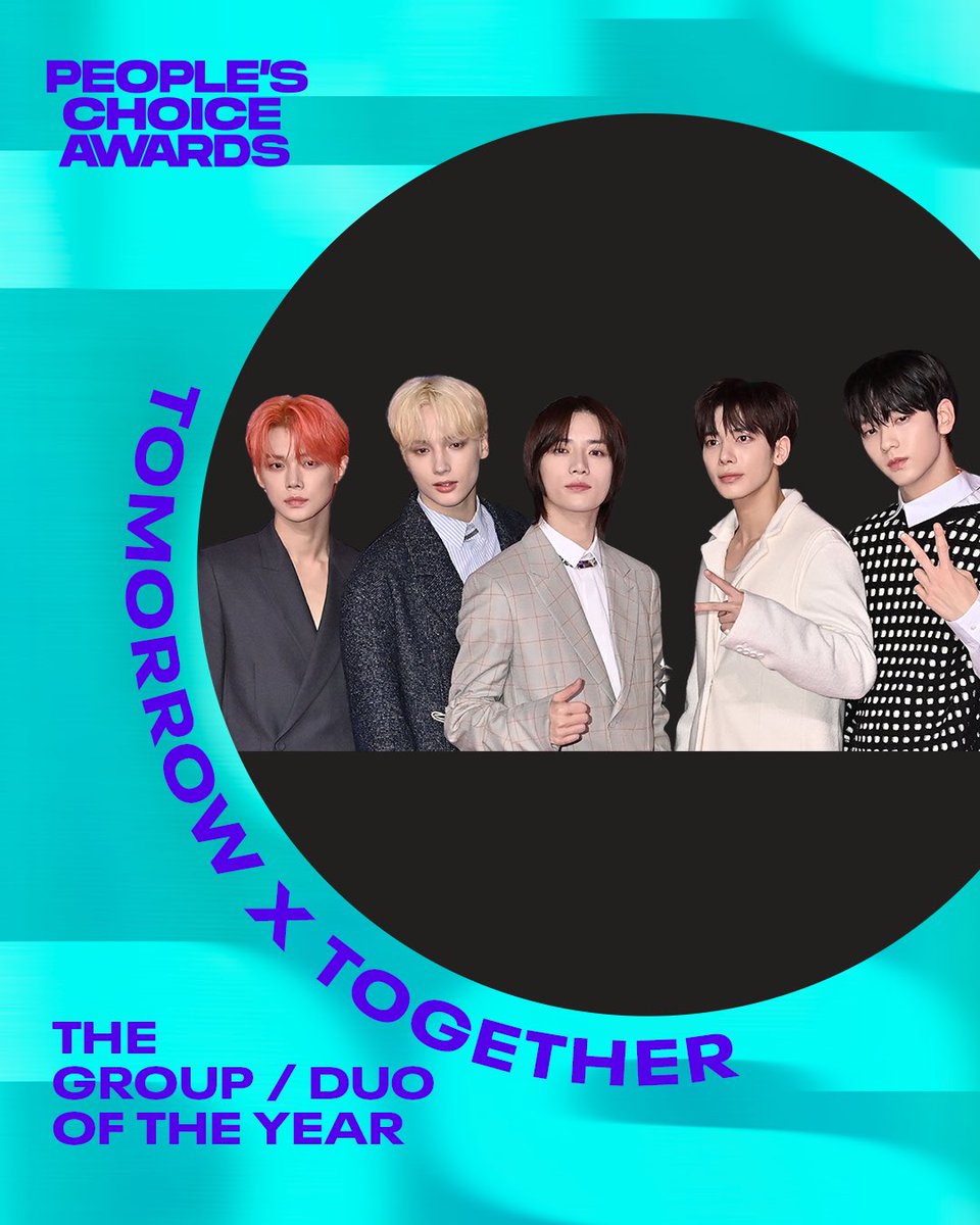 TXT_bighit's tweet photo. We're so honored and thrilled to be nominated for 'The Group/ Duo of the Year' at 2024 People's Choice Awards @peopleschoice! 

✅ Check out https://t.co/gCAKrcX1Et for more information on voting! 

#투모로우바이투게더 #TOMORROW_X_TOGETHER #TXT https://t.co/fmBG2cJQlB