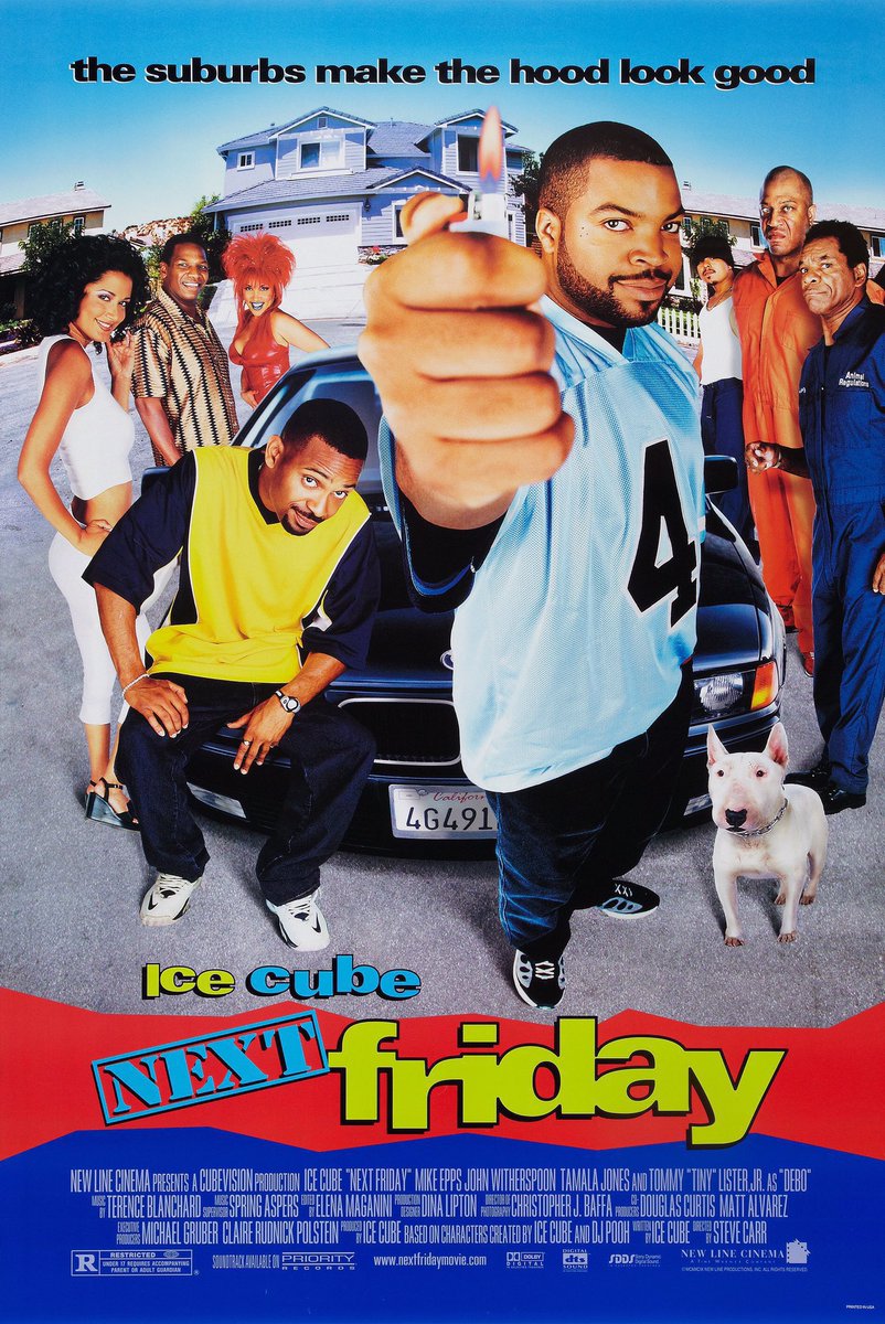 FilmNewsNos's tweet photo. 🎬MOVIE HISTORY: 24 years ago today, January 12, 2000, the movie ‘Next Friday’ opened in theaters!

#IceCube #MikeEpps #JustinPierce #JohnWitherspoon #DonDCCurry #TommyLister #JacobVargas #LisaRodriguez #TamalaJones #CliftonPowell @kymwhitley #SteveCarr https://t.co/qagnhgiU8D