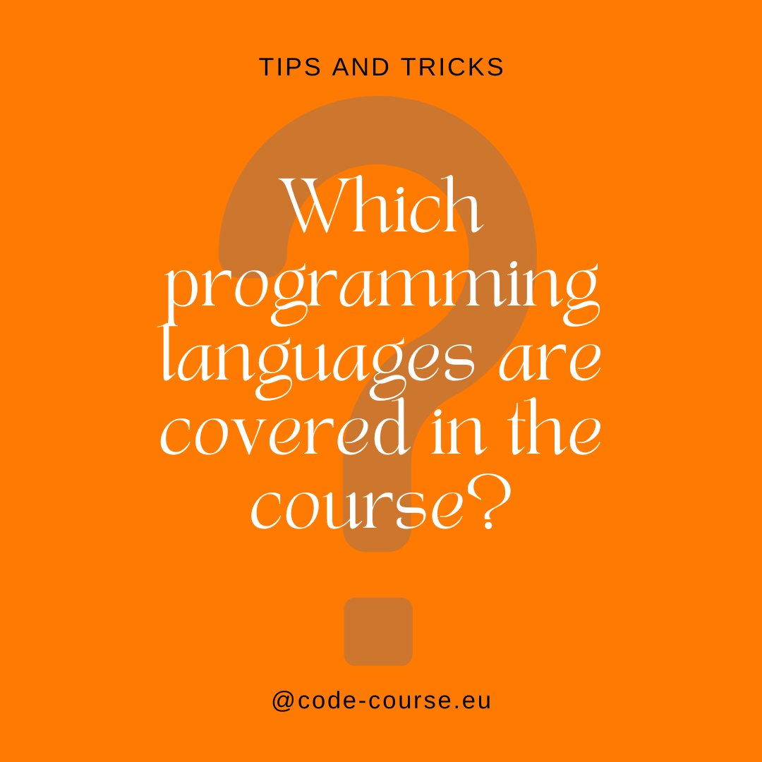 Which programming languages are covered in the course? 
#CodeWithPurpose #TechEducation #CodingCourses