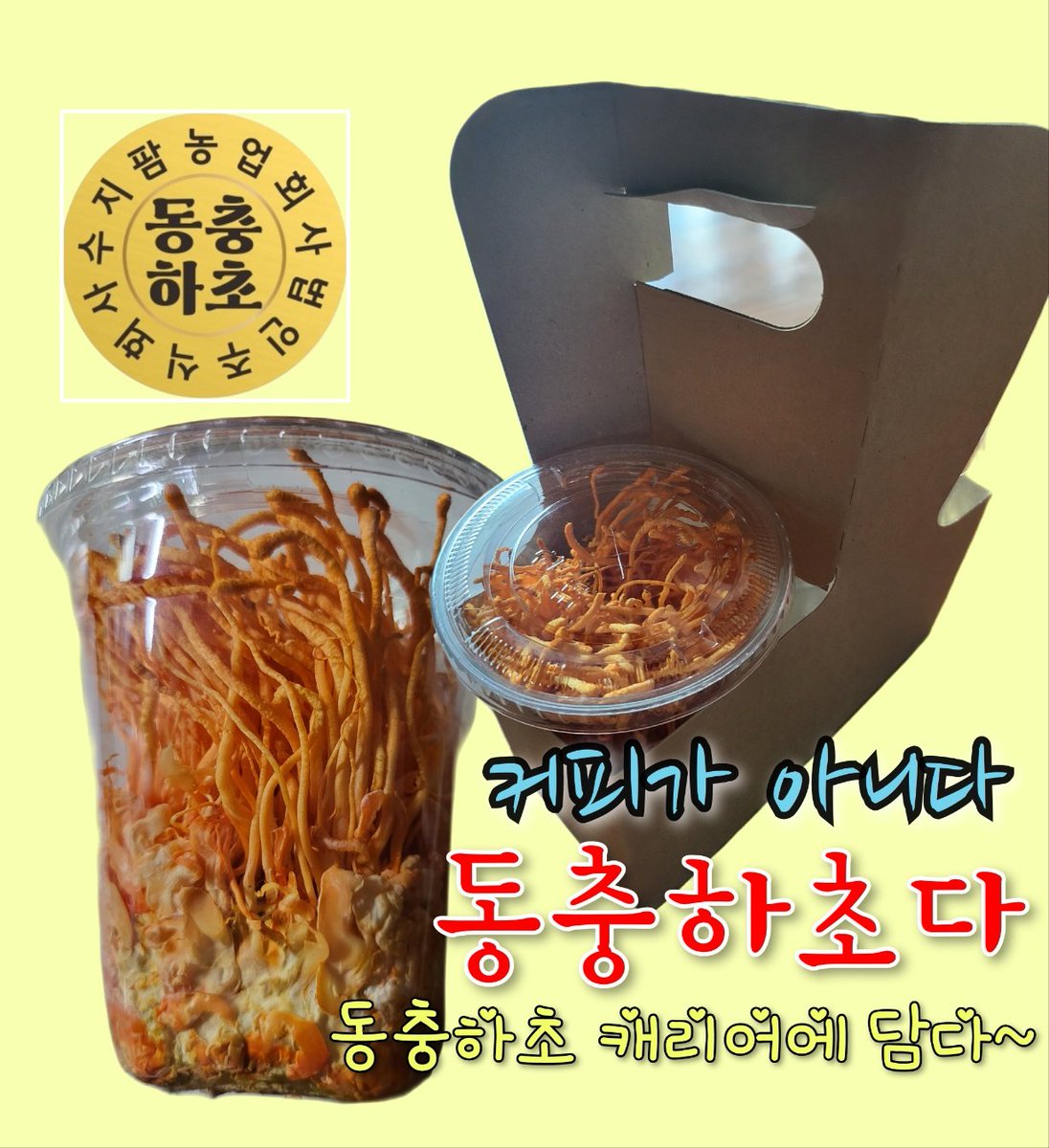 #수지팜 #동충하초 
#커피보다싸다 #최저가
수지팜 동충하초는 약용이 아닌 식용으로 파격적인 가격으로 판매합니다.
동충하초 마트, 식자재 납품, 선물세트, 단체주문 문의 : 010-7639-3344 배이사
국내 최저가로 공급합니다.