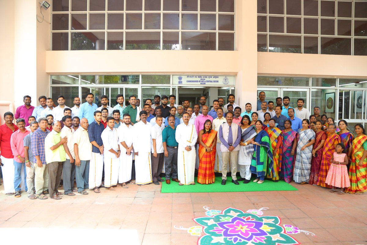 GstSalem's tweet photo. "Pongal 2024" was celebrated at Office of GST & Central Excise Commissionerate, Salem in the presence of Sh. Sidlingappa Teli, Commissioner, Joint Commissioner, Assistant Commissioners and other Officers & Staff of the Commissionerate.
Wishing everyone a very happy Pongal 🎉🎊🎇
#Pongal2024