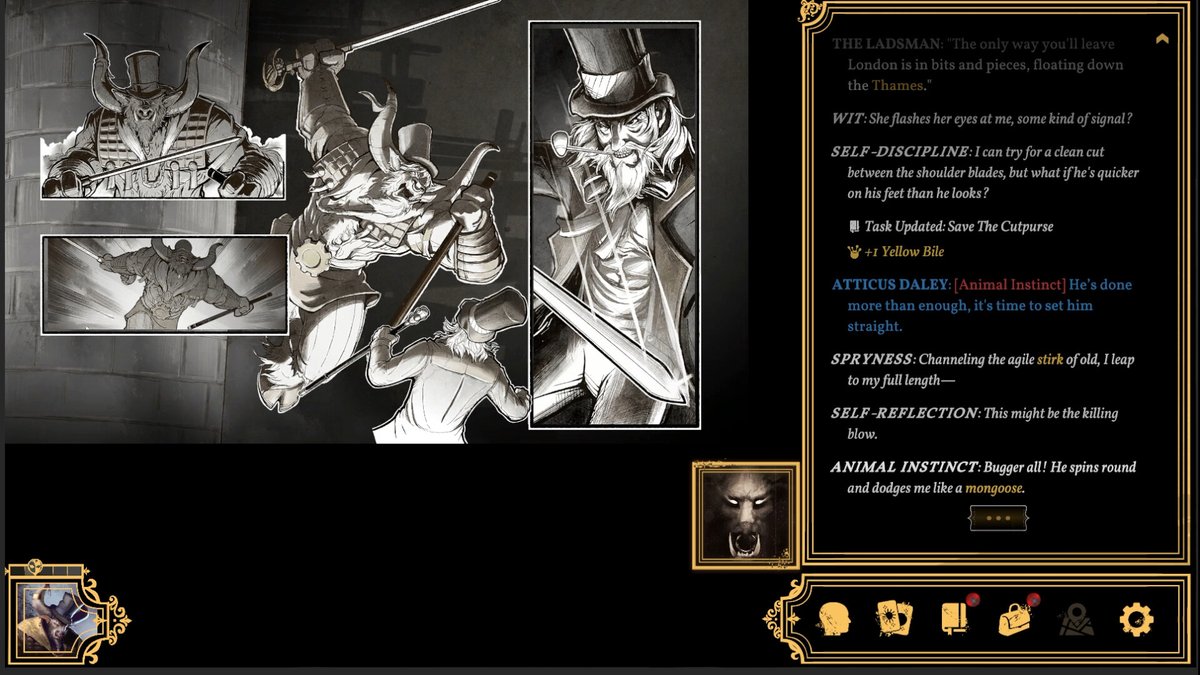 DominicTarason's tweet photo. Here's some other upcoming games from the next few days that I've got an eye on:

Sovereign Syndicate. A steampunk fantasy Disco Elysium-like that has been racking up some good early reviews. Full cogs-on-hats silliness, but you can be a minotaur.

https://t.co/cYoNcX1nSu https://t.co/9HiAN3V0tn