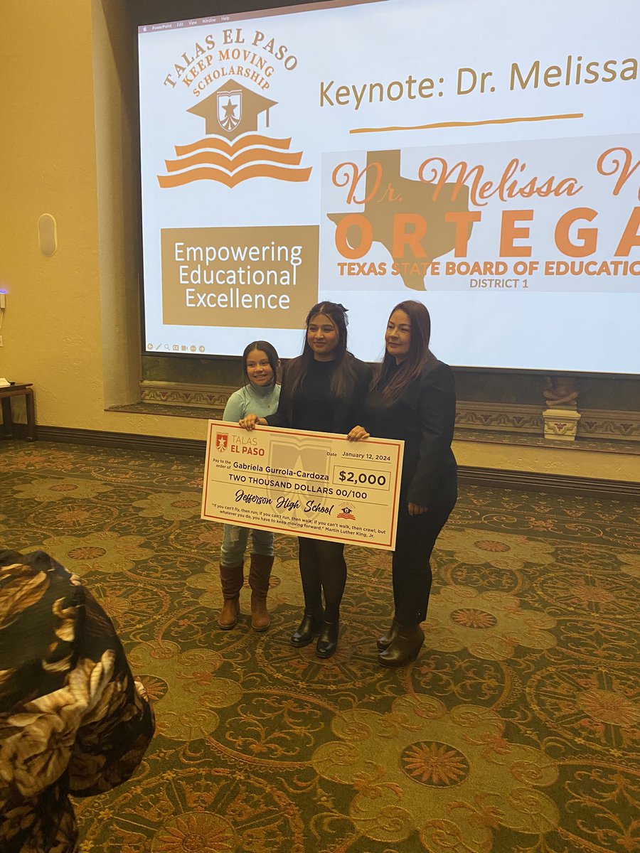 catherinedoc12's tweet image. So very happy to be part of TALAS Scholarship Award Ceremony tonight. Lessons from Dr. Melissa Ortega Texas State Board Representative were on point! #Celebratediversity #selfcare #buildrelationships @TALAS_EPTX @rgandarilla99