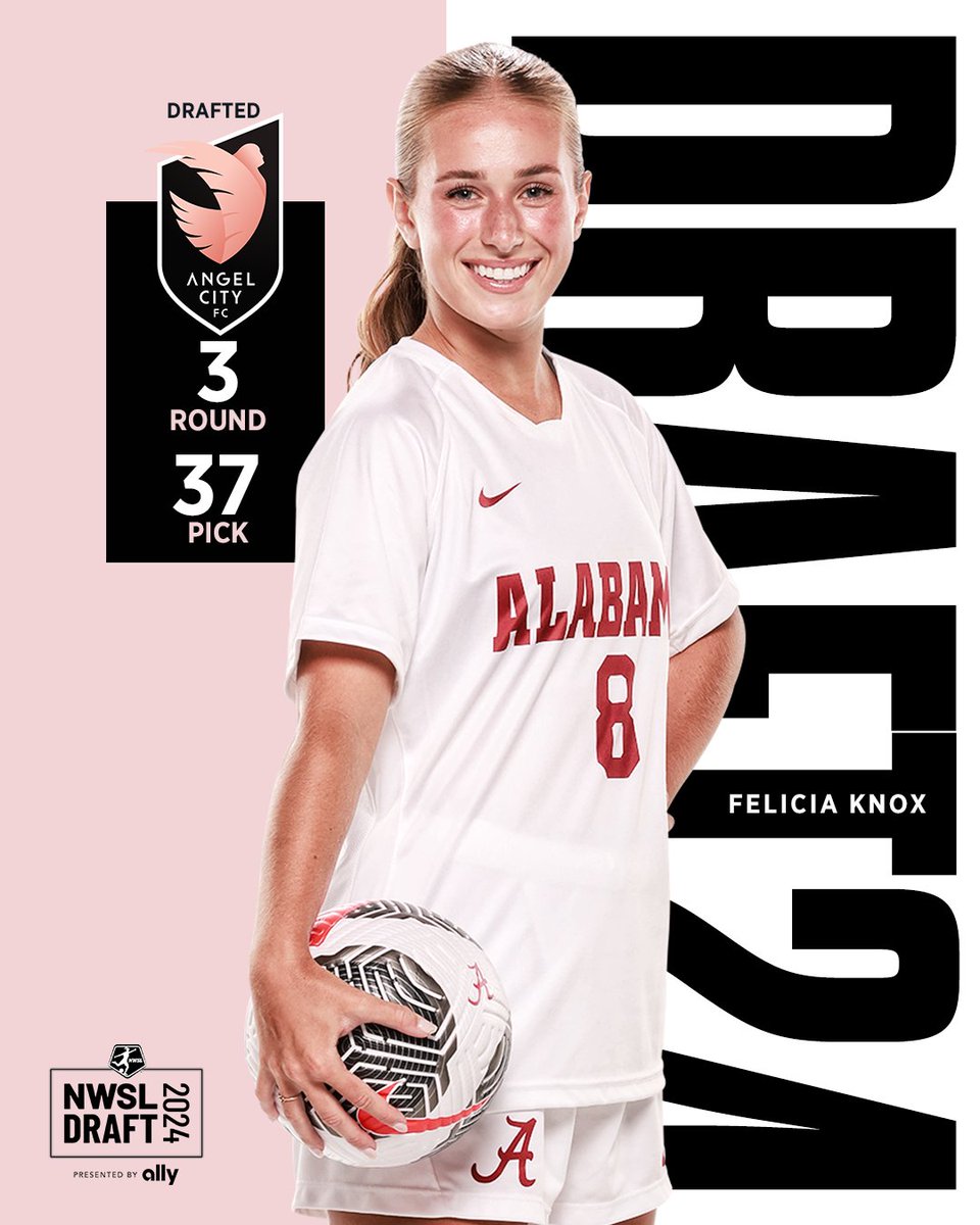 West Coast Bound‼

Felicia Knox was drafted in the third round by  <a href="/weareangelcity/">Angel City FC</a> 

#RollTide