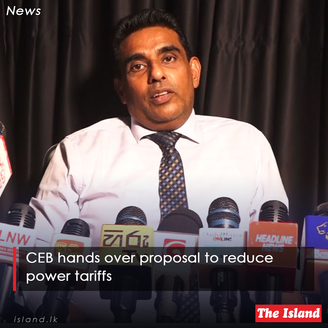 bitly.ws/39FUg

CEB hands over proposal to reduce power tariffs

#TheIsland #TheIslandnewspaper #noelpriyantha #CeylonElectricityBoard #PublicUtilitiesCommissionofSriLanka #tariffreduction
