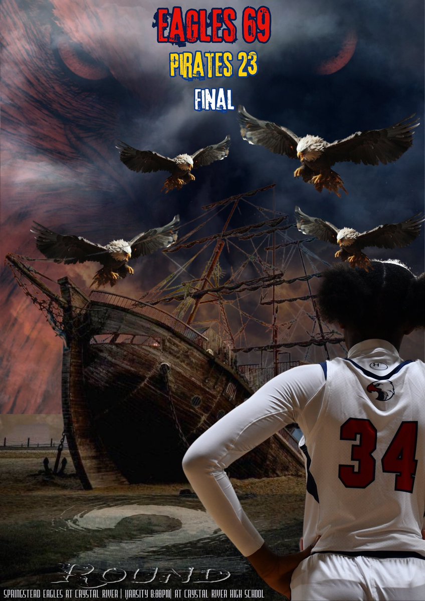 #19 <a href="/SteadGirlsHoops/">Springstead Girls Basketball</a> flew into and conquered Pirate territory ship wrecking @athletics_crhs !🏀 JV with a smashing 55-6 win, Varsity dominating 69-23. Extending the winning streak to 9, the season record stands strong at 12-3! 🦅#WeOverMe #DominanceContinues
#YouKnowWhoRocks