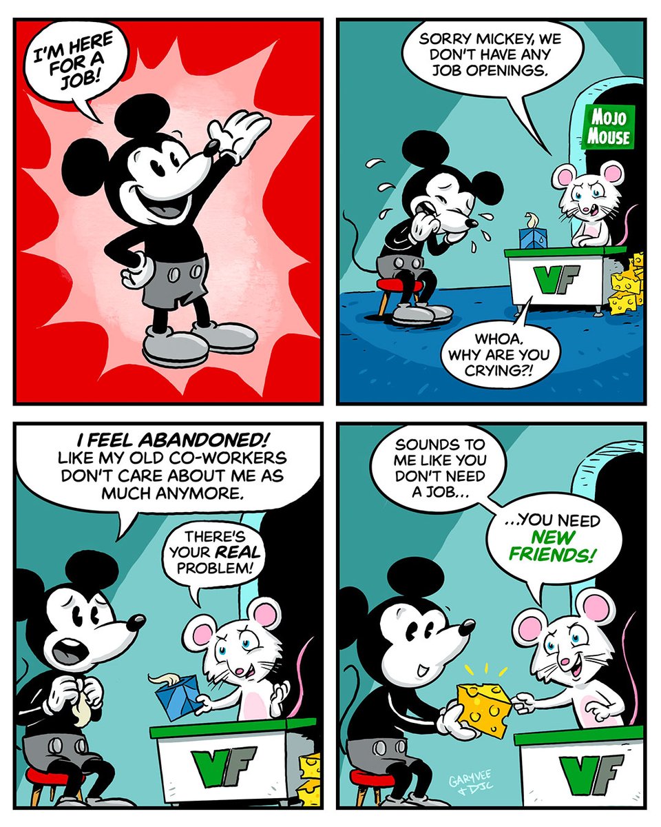 veefriends's tweet image. Sorry Mickey, there's a NEW mouse in town and his name starts with MOJO! 

#veefriendscomics #comics