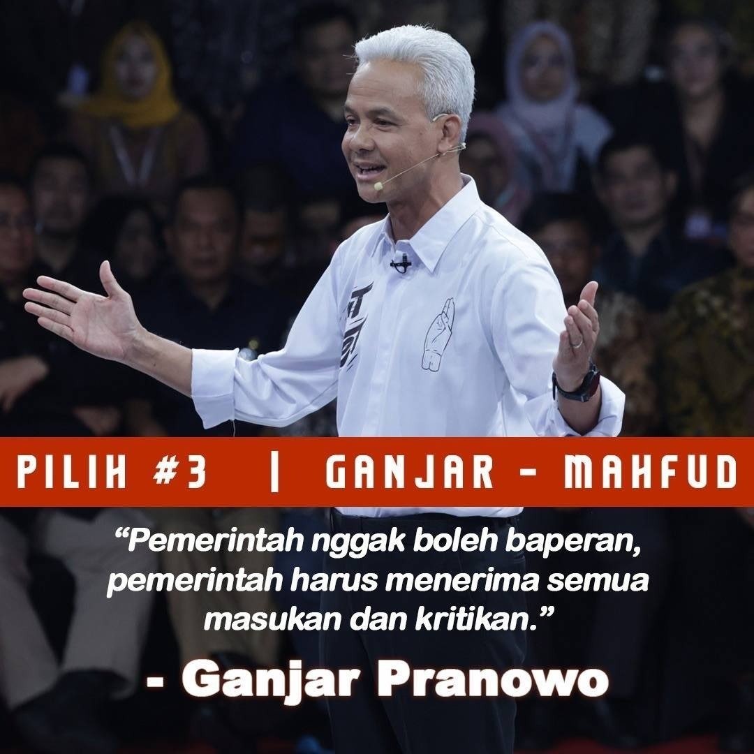 Ganjar Pranowo dan Mahfud MD, pilihan yang memberikan harapan baru untuk masa depan J 🤵‍♂️ akarta yang lebih cerah

 Ganjar Mahfud Hebat #Coblos3 #3GM #DuluJokowiSekarangGanjar