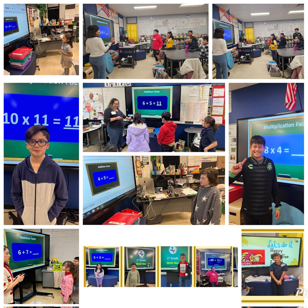 zeila_wittke's tweet photo. Lancaster was all a buzz today as we kicked off our weekly Math Bee competition.🐝 🙌🥇#THEDISTRICT#OneSchoolOneTeam #AztecSquad #AztecsMakingADifference @YsletaISD @SagelandMicro @JurassicGaby @LancasterAztecs @M_Ra016 @erodriguez0811 https://t.co/hhPsApdpuJ
