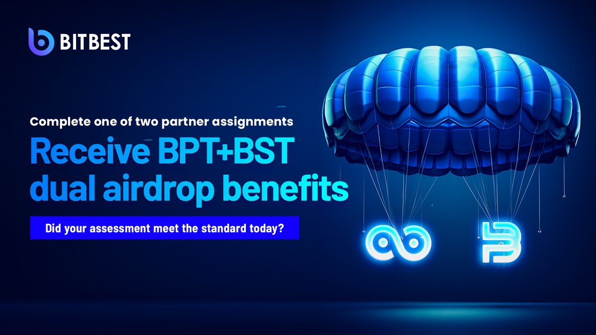 _BitBestdex's tweet photo. 🚀 As a partner of BITBEST, you can get more BPT+BST double airdrop benefits as long as you complete one of the two quests!  Don't miss this opportunity.  Did you make the grade today?  Together on the road to success!  💪💰#BITBEST # Mission reward # Double Airdrop benefits https://t.co/sBzmQE6KIa