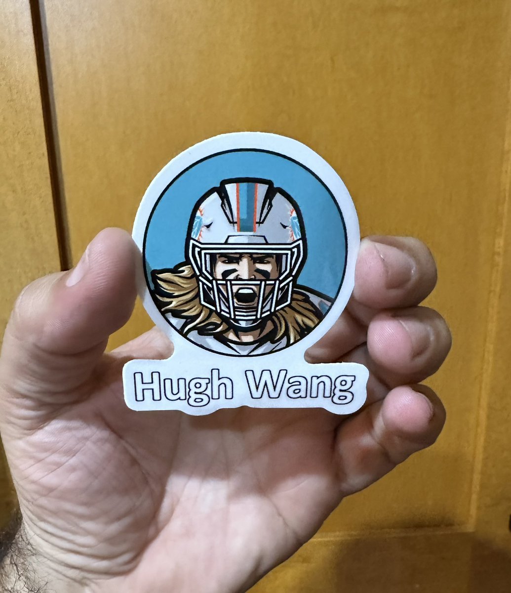 When the Dolphins win tomorrow, <a href="/TheDrunkenPhin/">The Drunken Dolphin - Rob 🇺🇲🐬🙌🏼⚾🔥🍻</a> and I will pick 10 winners for a Hugh Wang sticker. Like, RT, and follow both of us. 

Continental US only.

Let’s fucking go.