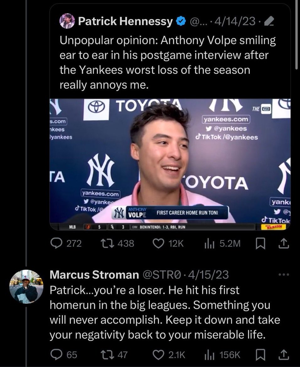 BronxBmbrz's tweet photo. The man has shown plenty respect for the Yankees franchise, can’t wait for him to be on the mound 💪 https://t.co/LF9VMZZFuB