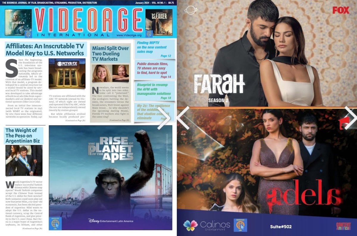 RogaYsabel's tweet photo. Cerca al evento #ContentAmericas 2024 en Hilton Miami Downtown, #CalinosEntertainment y #Farah,se anuncia en revista digital #VideoAge y en su 'Listados de contenido 2024', edicion enero 2024. Del 23 al 25 enero, Suite 502. 🥰
https://t.co/FDT5ukrXXY
https://t.co/M2rlGunk2d https://t.co/U4lGR9k4VI