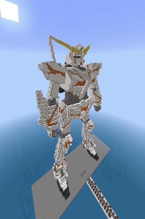 wotefuki_'s tweet photo. ユニコーンガンダム完成！
 #マイクラ #ユニコーンガンダム https://t.co/47n5Bcp2cn