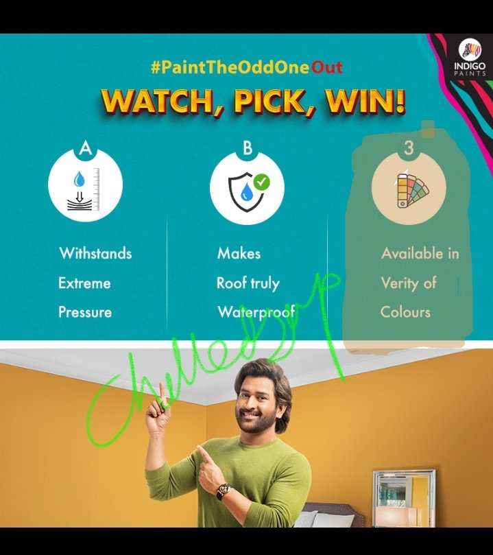 ChilledSup's tweet photo. @indigopaints #TheCompletePaint #Mahi
#PaintTheOddOneOut ๐ค 3 : Available in verity of Colours ๐ค
Following @indigopaints ๐ ๐ค
Subscribed
Liked
Tagging
@AaRTzuu
@Aarav_Singh28
@indu https://t.co/hSTBH6JSAb