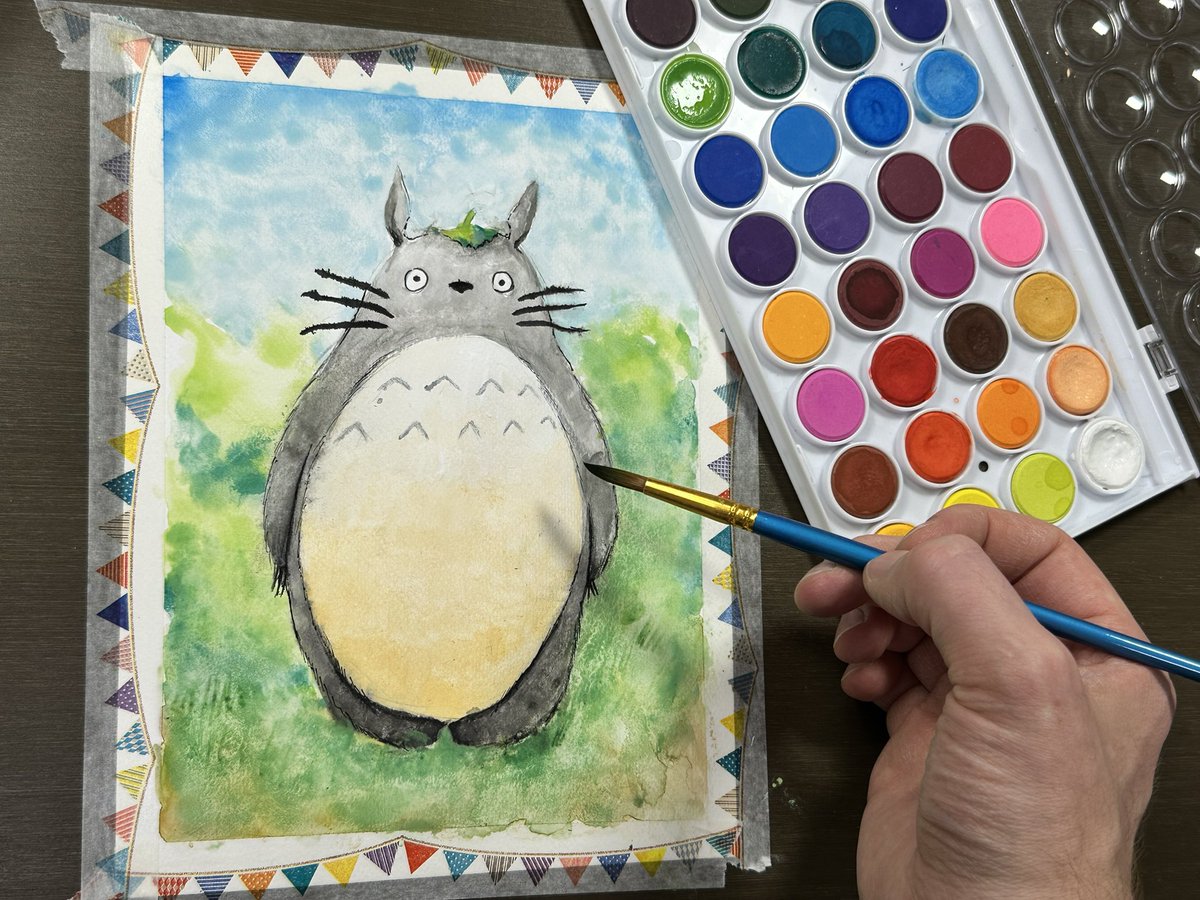 Check my attempt at some water color! I tried totoro #totoro #painting #Watercolour 

youtu.be/fa9Wm7Jaq38?si…