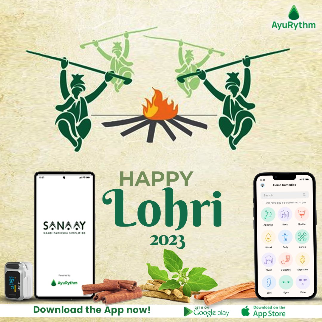 May the vibrant festivities of Lohri fill your life with positivity and prosperity! AyuRythm wishes you a harvest of health, happiness, and well-being. Enjoy the celebrations to the fullest! 🌽🔥 . . . #AyuRythm #LohriGreetings #AyuRythmJoy #HappyLohri #AyuRythmCelebrations