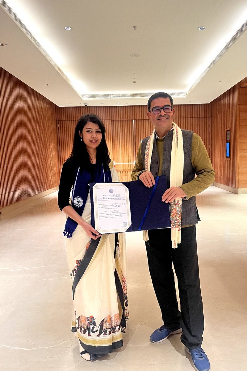 Neha02iimc's tweet photo. In 2021, I had started a journey. The journey of studying in IIMC. And this journey has been completed with #convocation Ceremony held on 10th Jan 2024. I am overwhelmed to be a part of this institute. Thank you #IIMC for this wonderful unforgettable Journey🎓✨
#IIMCConvocation https://t.co/xlLlHhwzkr