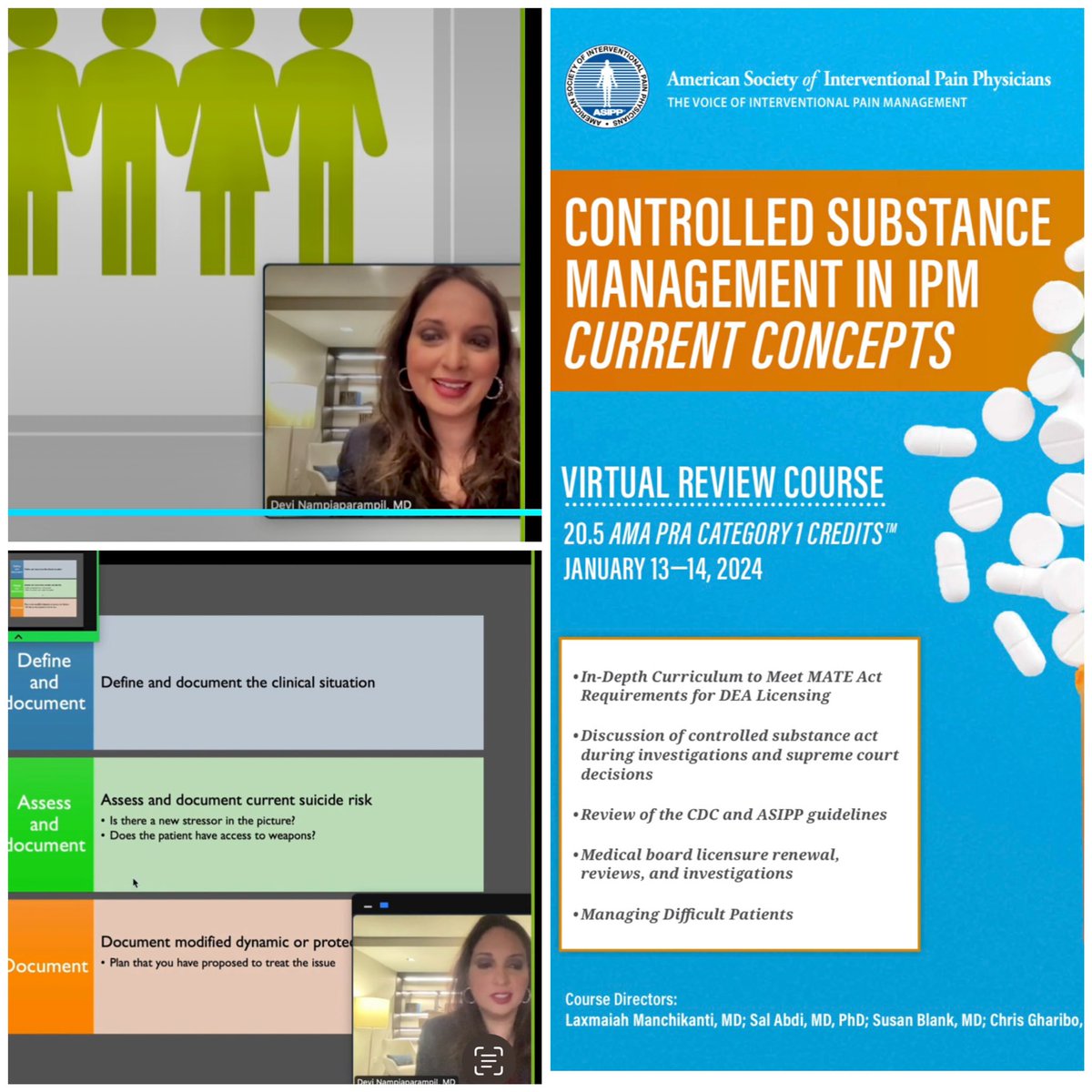 Join @official_asipp the American Society of Interventional Pain Physicians this weekend for our Controlled Substance virtual review course