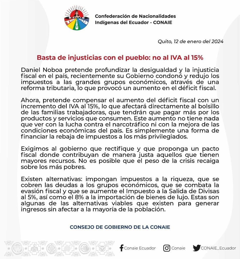 omarmaluk's tweet photo. Mi apoyo al pronunciamiento de la @CONAIE_Ecuador @LeonidasIzaSal1 @PatySanchezPK https://t.co/YB3FiOMkqV