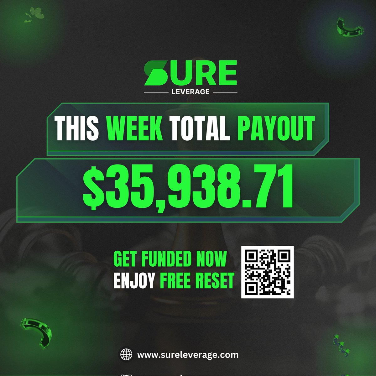 SureLeverage's tweet photo. "Celebrating Success! 🎉 This week, Sure Leverage achieves a total payout of " $35,938.71 " . Congratulations to all our traders for their remarkable achievements! Let's keep reaching new heights together! 💸🚀 

💪 For more information visit 
https://t.co/WNghJxCdOX

#payout https://t.co/GV8MkEuebp
